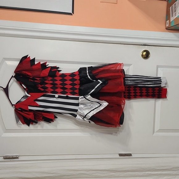 🔥Spirit Halloween Harlequin Large Girls Halloween Costume - Picture 1 of 7